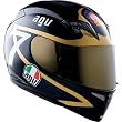 AGV Barry Sheene Replica T-2 Street Bike Motorcycle Helmet w/ Free B&F Heart Sticker Bundle - Large