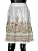 Girls Fancy Boho Gypsy Crinkle Mini Skirts White Sequin Floral Motifs 21"