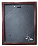 Baltimore Ravens Cabinet Style Jersey Display, Mahogany
