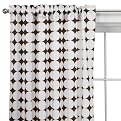 Bacati Window Curtain White/Chocolate