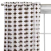 Bacati Window Curtain White/Chocolate
