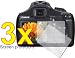 3x Canon EOS Rebel T3 Digital Camera Premium Clear LCD Screen Protector Cover Guard Shield Film Kit, No cutting is required! Perfect fit with satisfaction guaranteed!