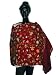 Maroon Crewel Embroidered Shawl Wrap Cashmere Pashmina Wool Throw