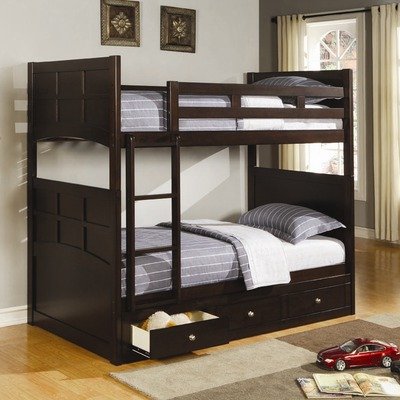 Twin Bunk Bed in Rich Cappuccino