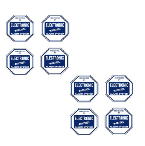 Security Decal #102 8 Commercial Grade Burglar ALARM System Deterrence Warning! Decals #102
