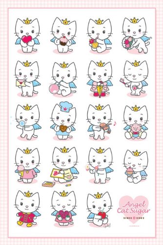 Empire 376947 Angel Cat Sugar - Multi - Poster K&auml;tzchen - Gr&ouml;sse 61 x 91.5 cm Preisvergleich
