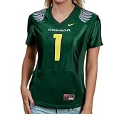 Nike Oregon Ducks #1 Women's Replica Football Jersey-Green (Large)