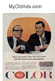  : JACK BENNY on "THE TONIGHT SHOW" starring JOHNNY CARSON. ..... 1965 RCA Color Television Ad, A4621.