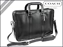 COACH コーチ バッグ メンズ レザー エンバシー ブリーフケース PC収納 2WAYビジネスバッグ ブラック F70374 並行輸入品