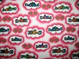 SheetWorld Fitted Sheet (BABYBJÖRN Travel Crib Light) - Race Cars Pink - Made In USA