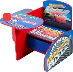 Disney Cars Chair Desk with Pull out under the Seat Storage Bin