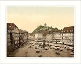 Graz market place Styria Austro-Hungary, c. 1890s, (S) Library Image