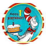 Dr. Seuss 1st Birthday Dinner Plates (8) Party Supplies