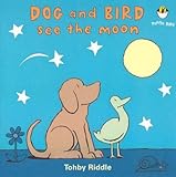 Dog and bird see the moon