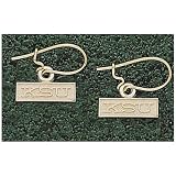 LogoArt Kansas State Wildcats 10K Gold Team Font 3/16 Dangle Earrings