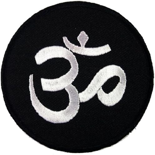 Aum Om Infinity Hindu Hinduism Yoga Circle Applique Novelty Embroidered Iron On Patches #B-W# WITH FREE GIFT