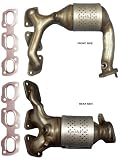 2003 Mazda 6 3.0L V6 Catalytic Converter Manifold Set : Front (Radiator) and Rear (Firewall) Side
