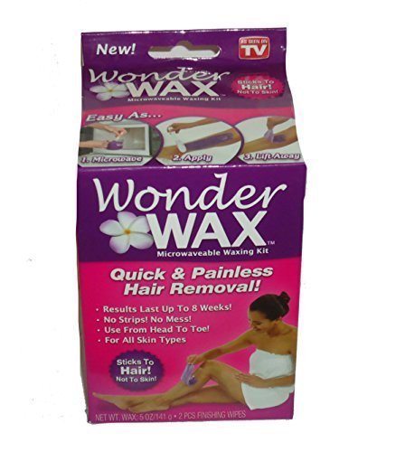Wonder Wax Microwaveable Waxing Kit As Seen on Tv Results up to 8 Weeks 5 Oz by Brand new