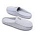 Ofoot Men's & Women's Cozy Cotton Closed Toe Memory Foam Anti-slip Indoor Slippers with Buttons Design