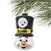 Pittsburgh Steelers Top Hat Snowman Blown Glass Ornament