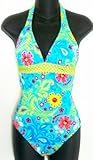 IMAGE OF Marsol Missy 1PC Mock Bikini Swimsuit Aqua Fiesta Print Sizes 34(10)