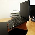 Hebron Support de bureau pour Laptop ordinateur portable Acer Asus Samsung Dell HP Compaq Toshiba Lenovo Sony Apple Macbook Pro Tablette PC (Luxe Naturel X-Stand, fait &agrave; la main)