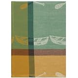 100% Cotton Jacquard Canoe Green Dishtowel 18 X 28 Set 6 by Traders and Company