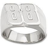 LogoArt Dale Earnhardt, Jr. Sterling Silver Mens 9/16 Number 88 Ring