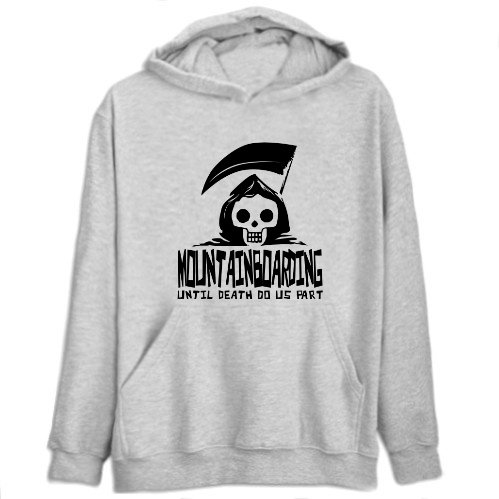 Mountainboarding Until Death Separate Us Sports Mens Hoodie (Heather Gray, Size Large)