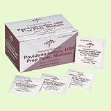 Medline Povidone Iodine Prep Pads, Medium, Box of 100