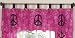 Pink Groovy Peace Sign Tie Dye Window Valance by JoJo Designs