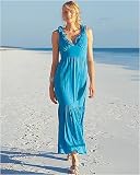 Ruffle trim long dress
