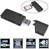 Sabrent SuperSpeed 2-Slot USB 3.0 Flash Memory Card Reader for Windows, Mac, Linux, and Certain Android Systems - Supports SD , SDHC , SDXC , MMC / MicroSD , T-Flash [Black] (CR-UMSS)