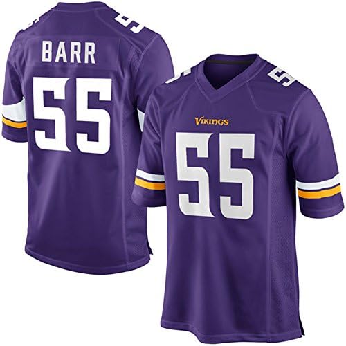 GADFIKOR Minnesota City Football Vikings Anthony Barr#55 Adult Popular Jersey (Purple, L)