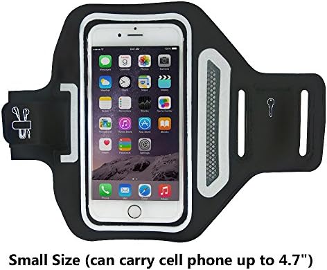 Artemissya Universal Sports Armband for 4.7 Inch Screen Apple Iphone 6 / 6s, Waterproof &amp; Sweatproof Running Arm Belt, With a Small Holder &amp; Pouch for Keys, Cards, Black
