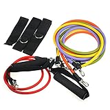 Atdoshop(TM) 11pcs Latex Stretch Resistance Bands Exercise Tube Workout Yoga Fitness