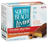 South Beach Living Meal Replacement Bars, Chocolate Peanut Butter, 2.11-Ounce Bars (Pack of 12)