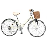 WACHSEN(ヴァクセン) 26インチ折り畳みシティサイクル シマノ6段変速 アイボリー&グリーン BC-626-IG