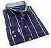 XQS Mens Point Collar Flannel Button Down Shirts Of Various Colors