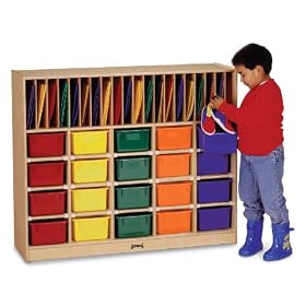 Classroom Organizer - 20 - With Colored Trays - School and Play Furniture by CutieBeauty