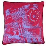 Engine Express Train Decorative Pillow 14in. Square for Kids
