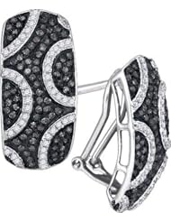 0.75CTW BLACK DIAMOND MICRO-PAVE EARRING
