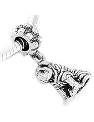 Sterling Silver Shar Pei Dog Dangle Bead Charm
