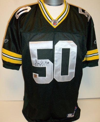 AJ Hawk Autographed Green Bay Packers Authentic Jersey