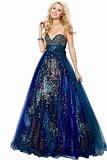 Jovani 8935, Sheer Ball Gown Sprinkled With Glitter