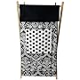 Tadpoles Damask Hamper, Black/White