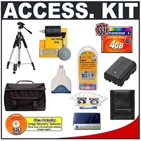 Accessory Kit for Sony Alpha DSLR-A100 A100H A100K A700 Digital SLR Camera with 4GB CompactFlash... by Sony