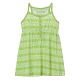 Girls' Mossimo Floral Stripe Henley Tank - Green