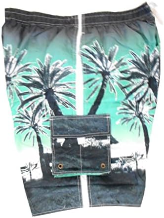 Banana Split Tropical Print Trunks Mint 4X
