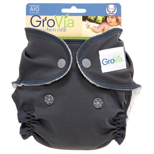 Grovia Organic Cotton Newborn All In One (AIO) Diaper - New Style - Cloud